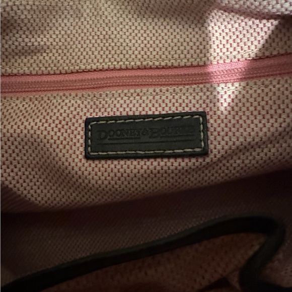 Dooney & Bourke Black Mini East West Slouch Bag Monogram Design and Leather Trim - Picture 12 of 15